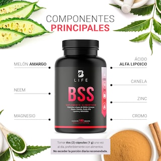 Foto 4 | BSS Blend Mezcla de Melón Amargo Ácido Alfa Lipoico 180 Cápsulas