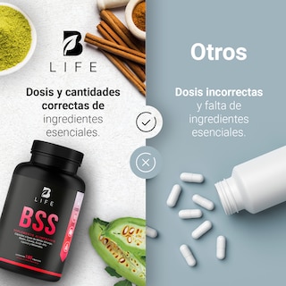 Foto 6 | BSS Blend Mezcla de Melón Amargo Ácido Alfa Lipoico 180 Cápsulas