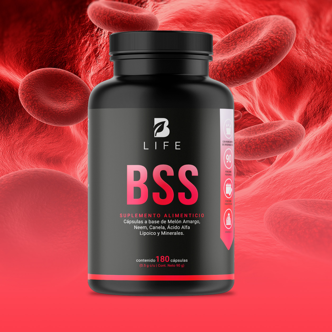 Foto 8 | BSS Blend Mezcla de Melón Amargo Ácido Alfa Lipoico 180 Cápsulas