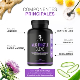 Foto 4 | Suplemento B Life Milk Thistle con Dandelion 180 Cápsulas