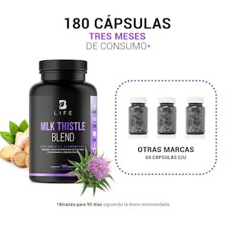 Foto 5 | Suplemento B Life Milk Thistle con Dandelion 180 Cápsulas