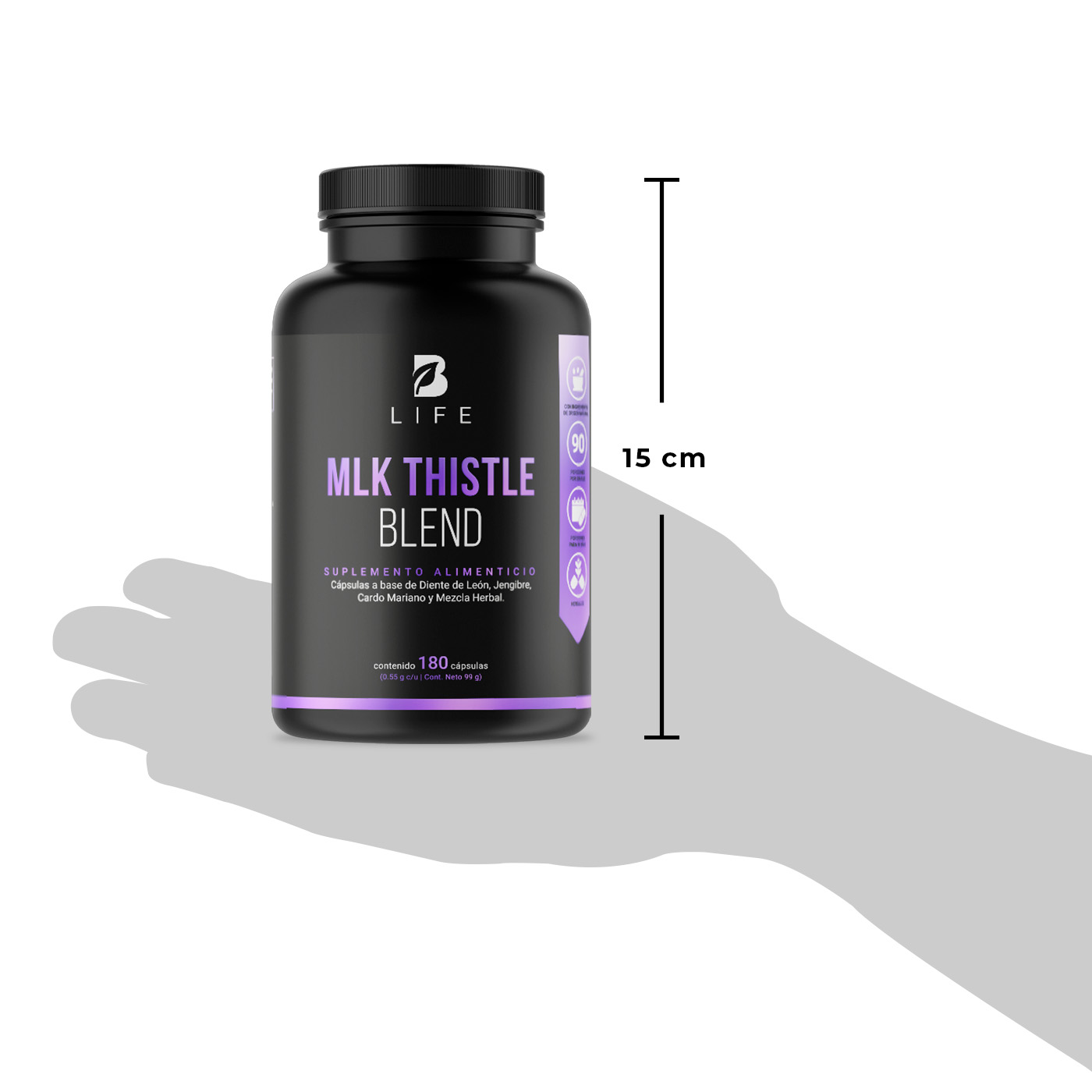 Foto 7 | Suplemento B Life Milk Thistle con Dandelion 180 Cápsulas