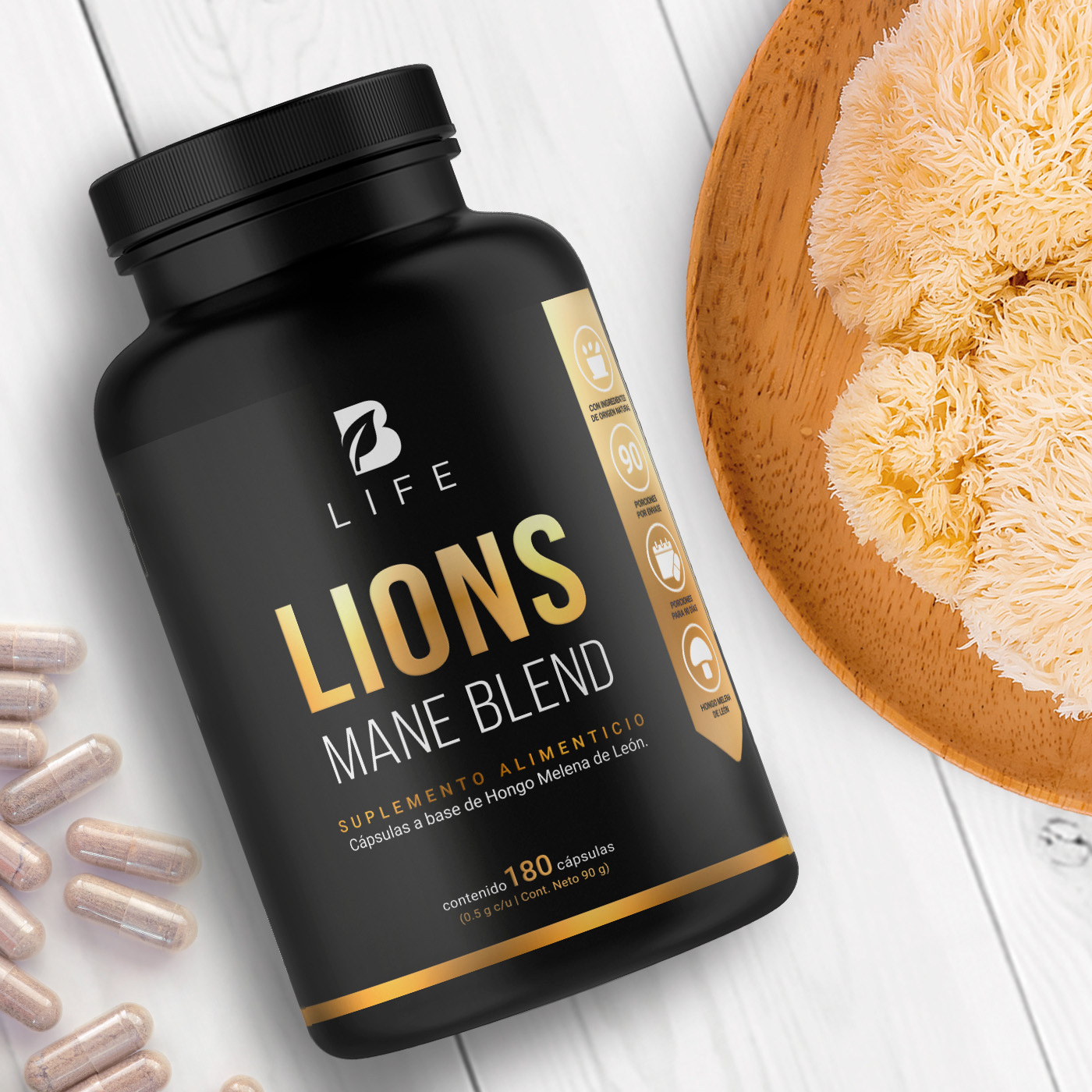 Foto 9 pulgar | Suplemento Alimenticio B Life Lions Mane Blend 180 Cápsulas