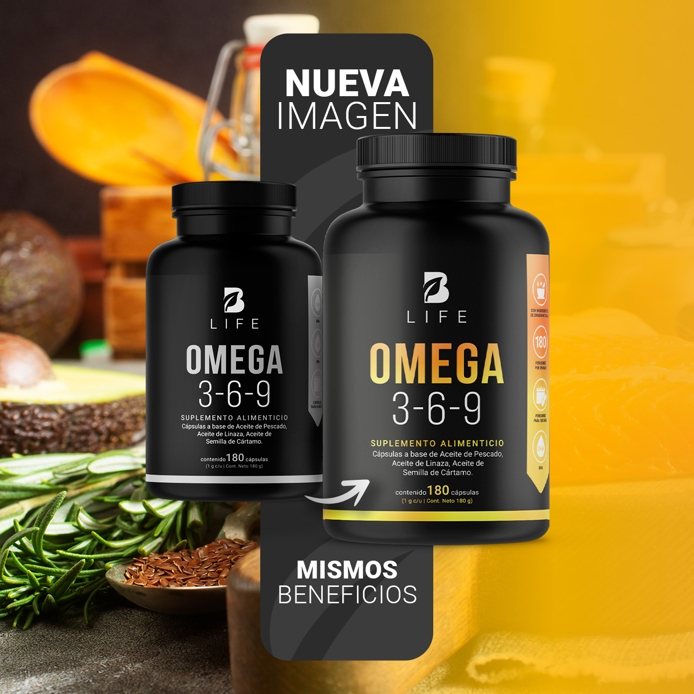 Foto 4 pulgar | Omega 3 - 6 - 9 B Life