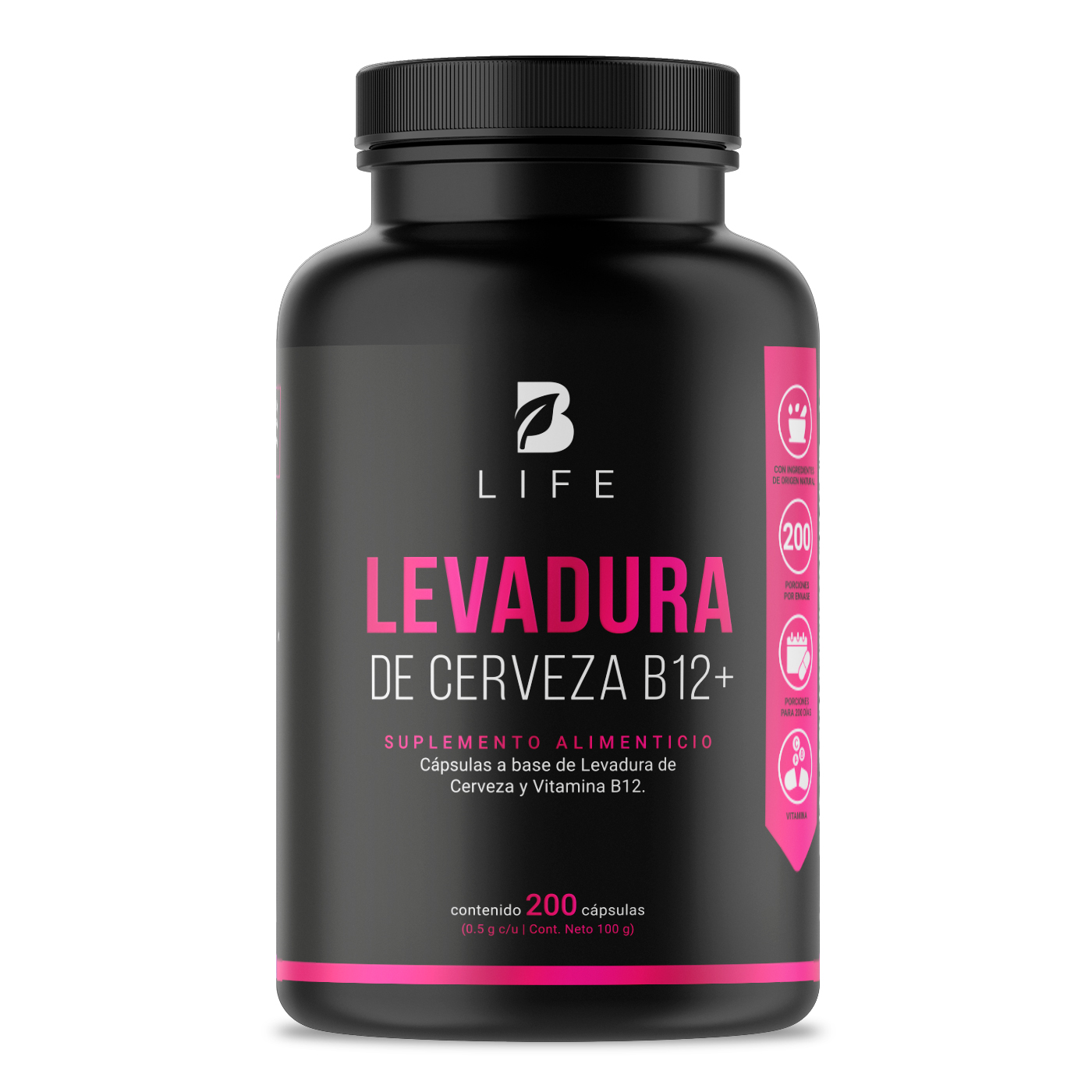Foto 1 | Suplemento Alimenticio B Life Levadura de Cerveza B12 200 Cápsulas