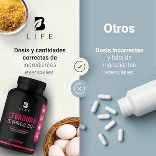Foto 6 | Suplemento Alimenticio B Life Levadura de Cerveza B12 200 Cápsulas