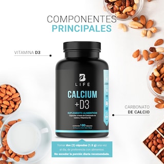 Foto 4 | Suplemento Alimenticio B Life Calcium +D3 180 Cápsulas