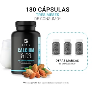 Foto 5 | Suplemento Alimenticio B Life Calcium +D3 180 Cápsulas