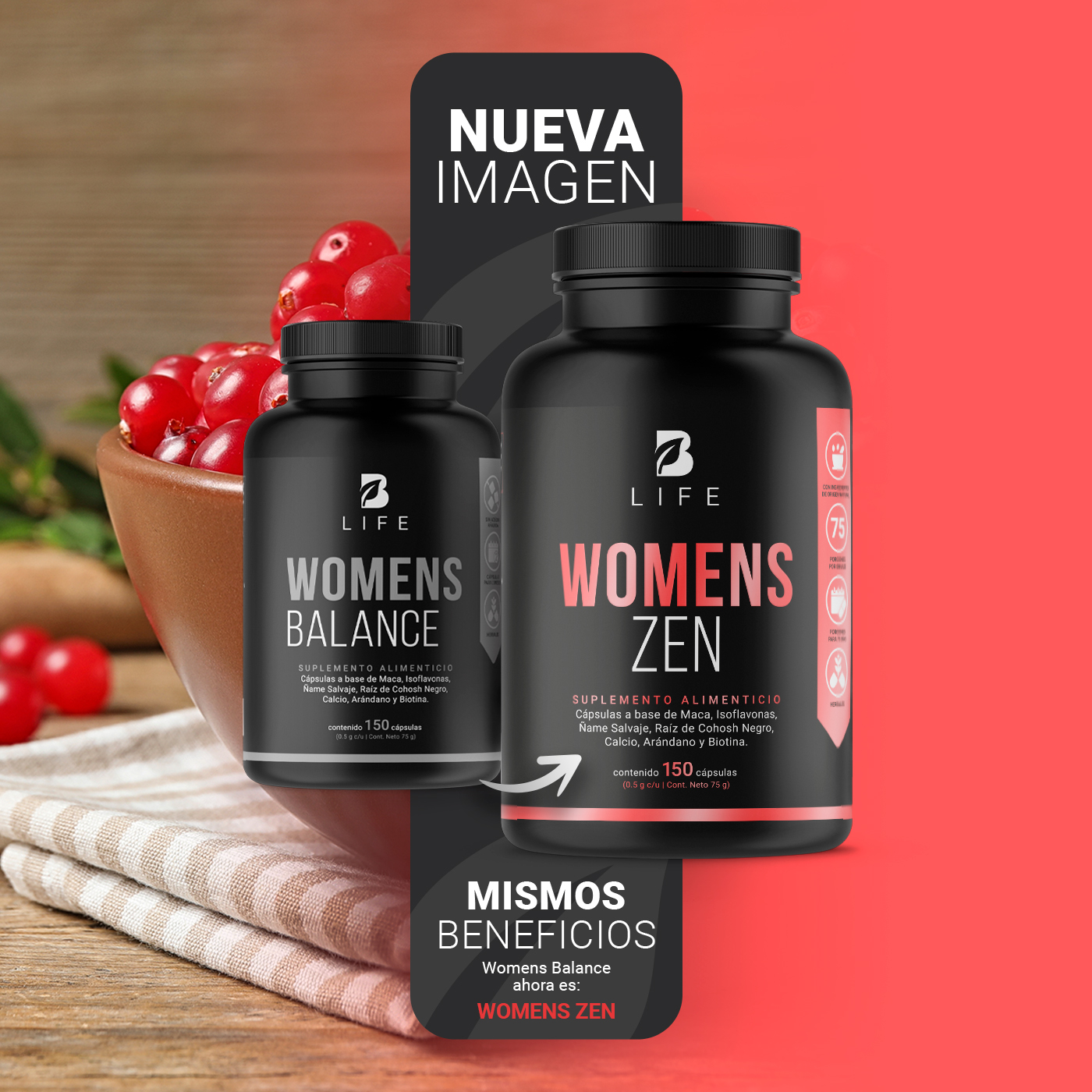 Foto 4 pulgar | Womens Zen de 150 Cápsulas Ingredientes Naturales Womens Zen B Life
