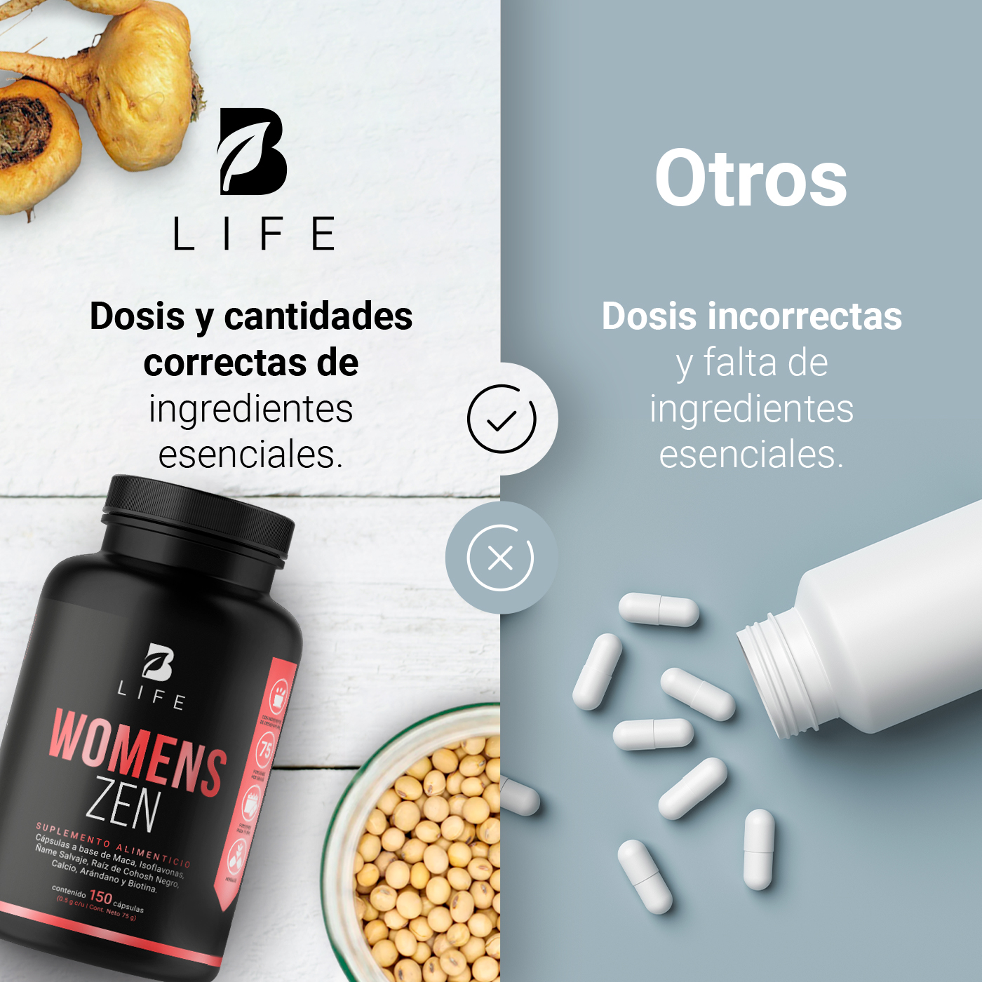 Foto 7 pulgar | Womens Zen de 150 Cápsulas Ingredientes Naturales Womens Zen B Life