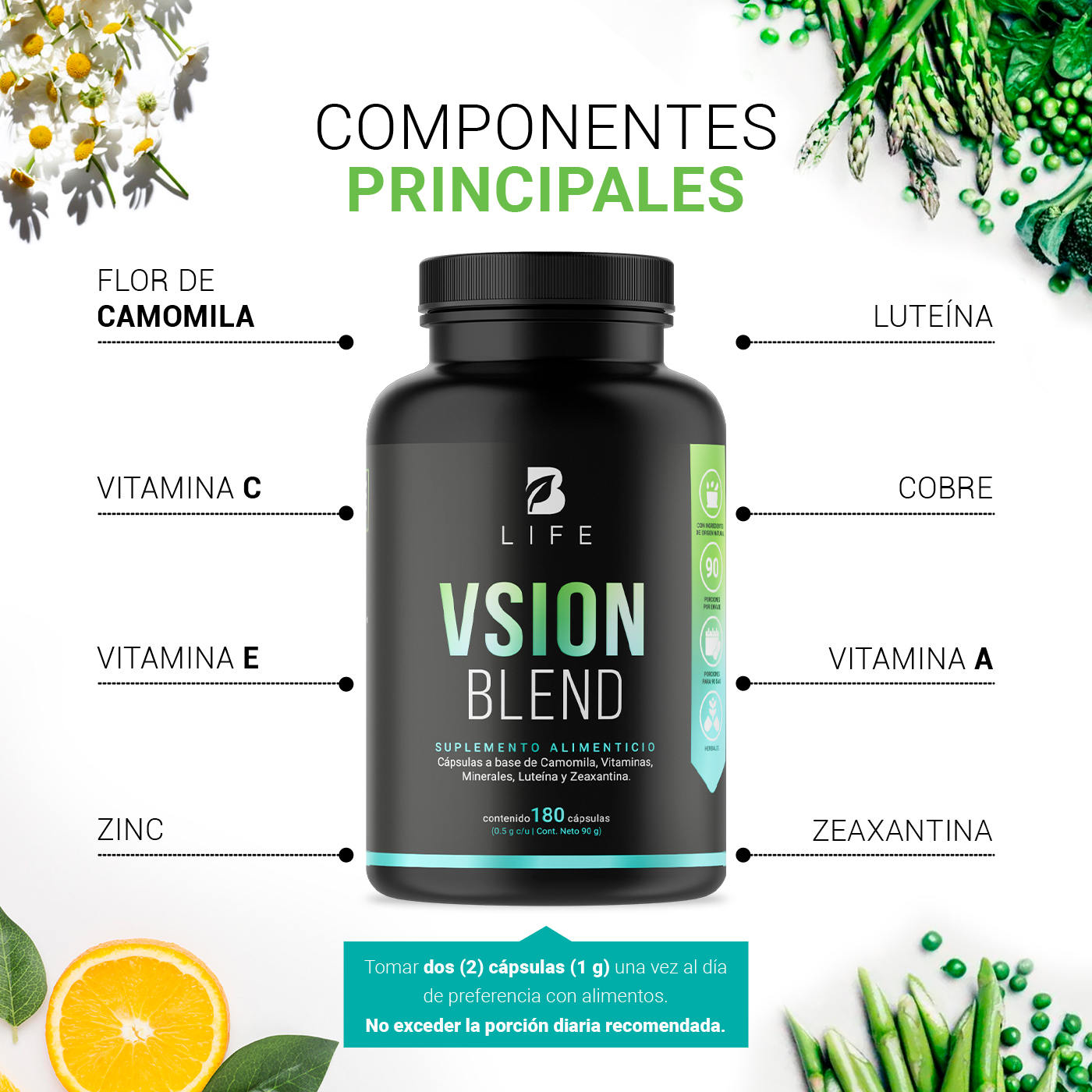 Foto 5 pulgar | Suplemento Alimenticio B Life para Visión 180 Cápsulas