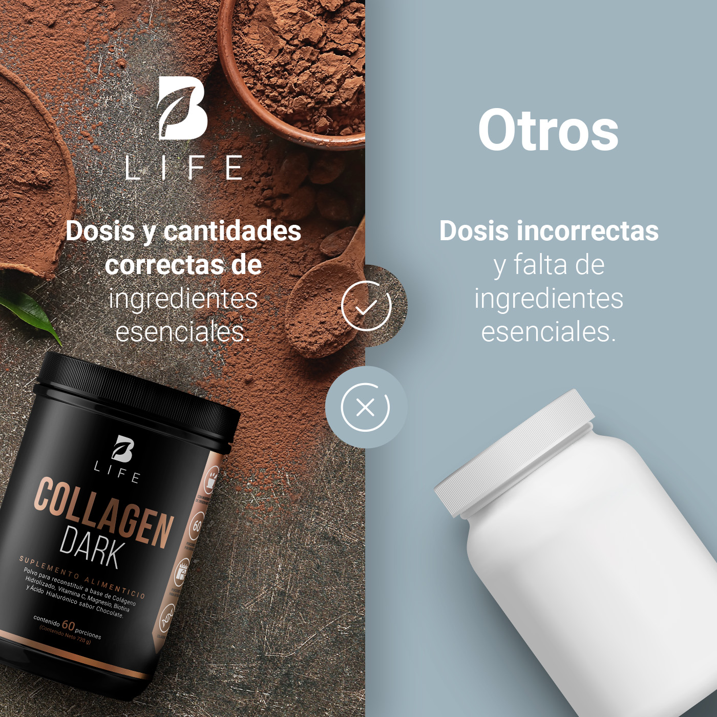 Foto 7 pulgar | Suplemento B Life Collagen Dark 60 Porciones
