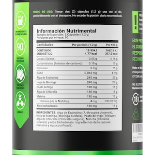 Foto 2 | Suplemento Alimenticio Greens Blend Espirulina Moringa Weathgrass B Life