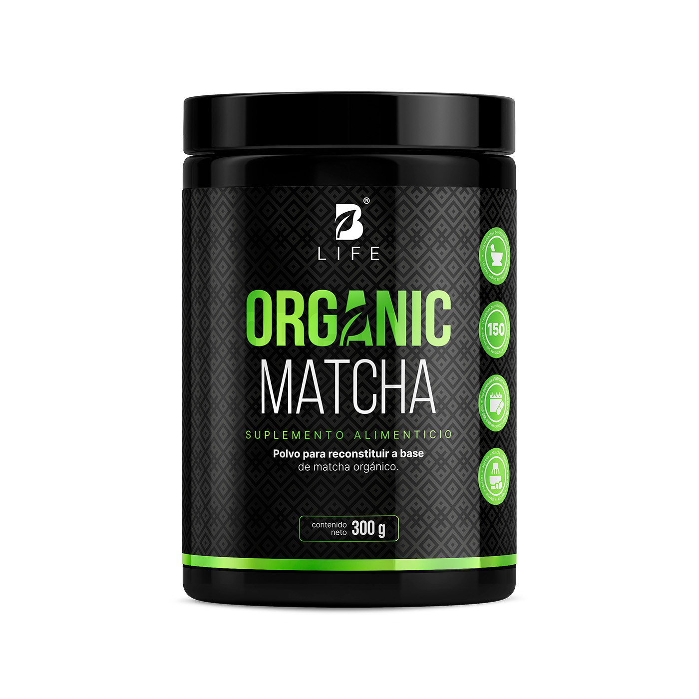 Foto 2 pulgar | Suplemento B Life Matcha en Polvo Orgánica 300 gr 150 Servicios