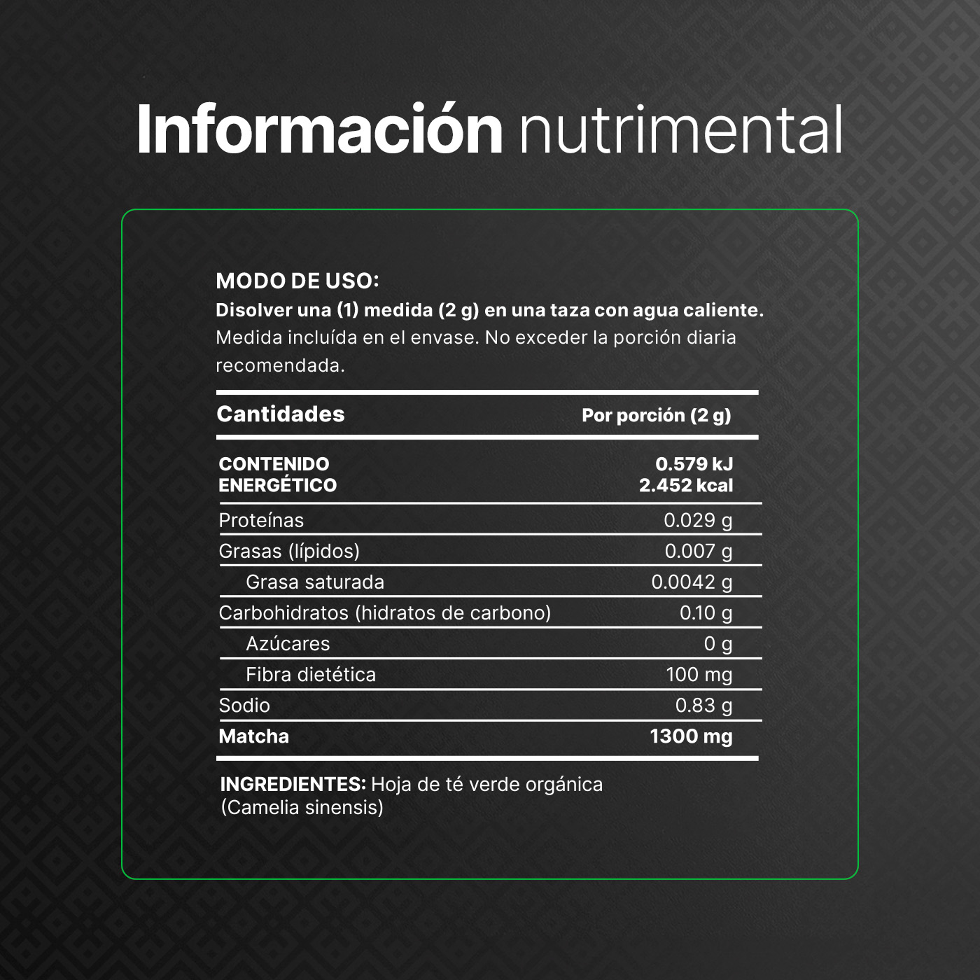 Foto 3 pulgar | Suplemento B Life Matcha en Polvo Orgánica 300 gr 150 Servicios