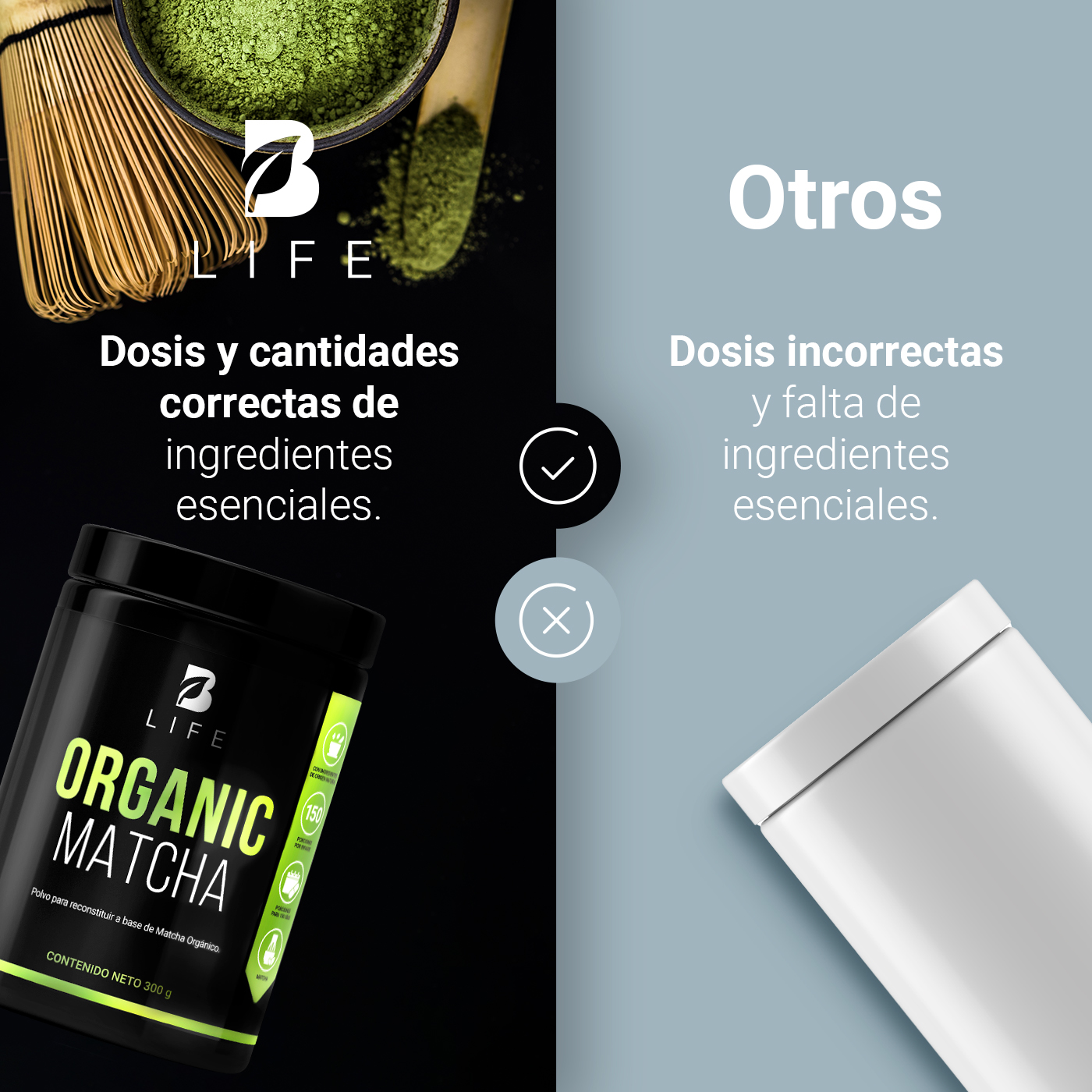 Foto 7 pulgar | Suplemento B Life Matcha en Polvo Orgánica 300 gr 150 Servicios