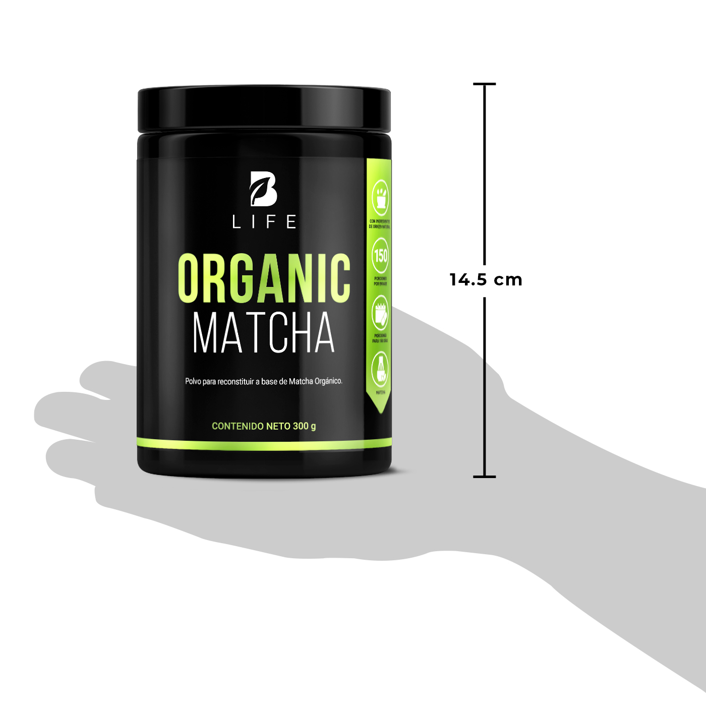 Foto 8 pulgar | Suplemento B Life Matcha en Polvo Orgánica 300 gr 150 Servicios