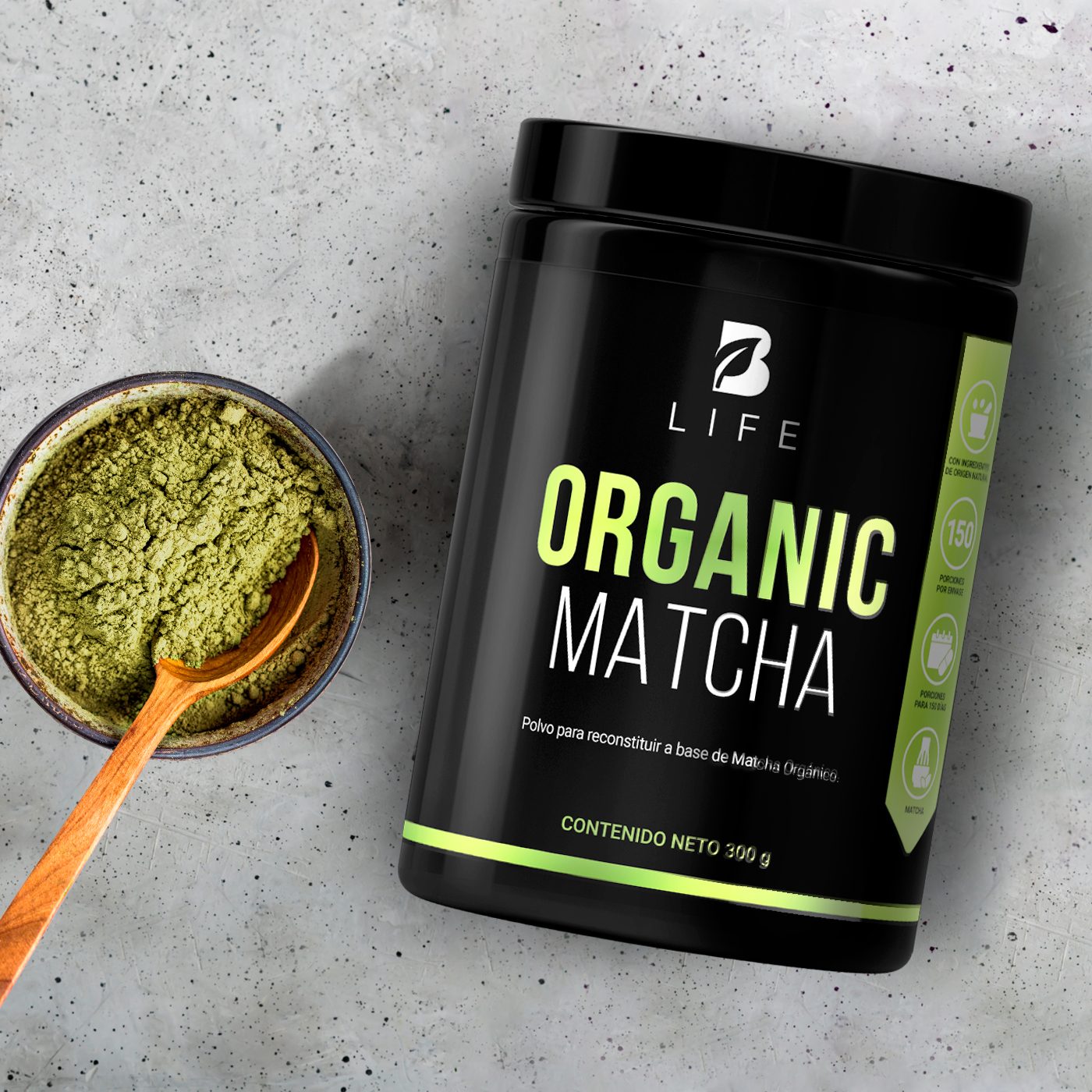 Foto 9 pulgar | Suplemento B Life Matcha en Polvo Orgánica 300 gr 150 Servicios
