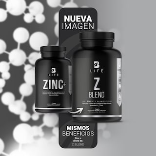 Foto 3 | Zinc de 200 Cápsulas Ingredientes Naturales Zin Colágeno y Vitamina C Z Blend B Life