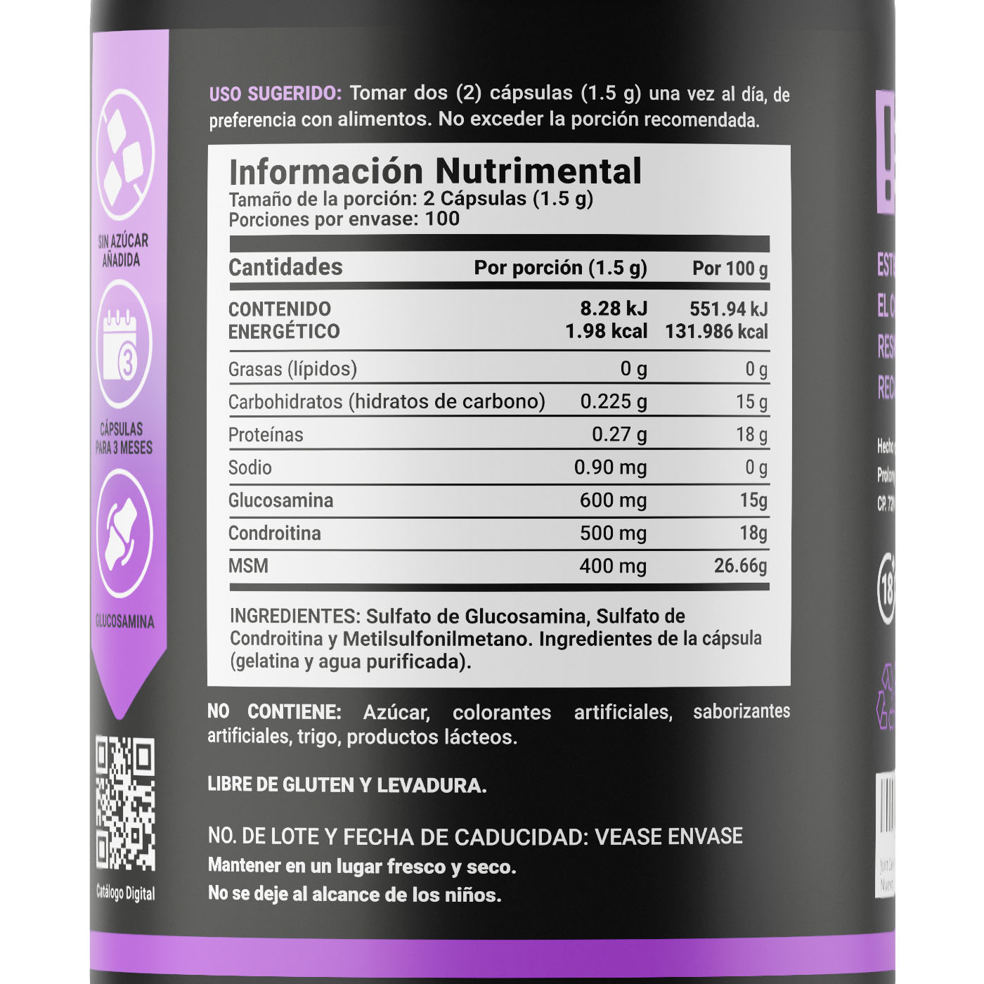 Foto 3 | Joint Blend + 750 mg 200 Cápsulas Ingredientes naturales Joint Blend B Life