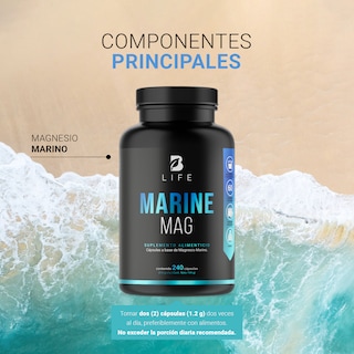 Foto 4 | Suplemento Alimenticio B Life Marine Magnesium 240 Cápsulas