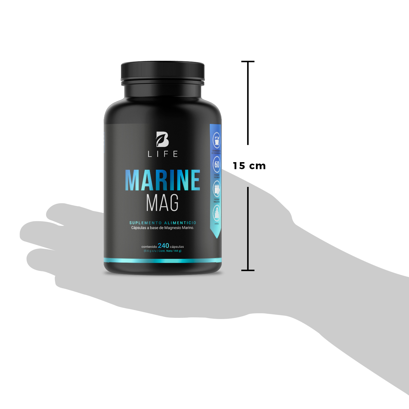 Foto 8 pulgar | Suplemento Alimenticio B Life Marine Magnesium 240 Cápsulas