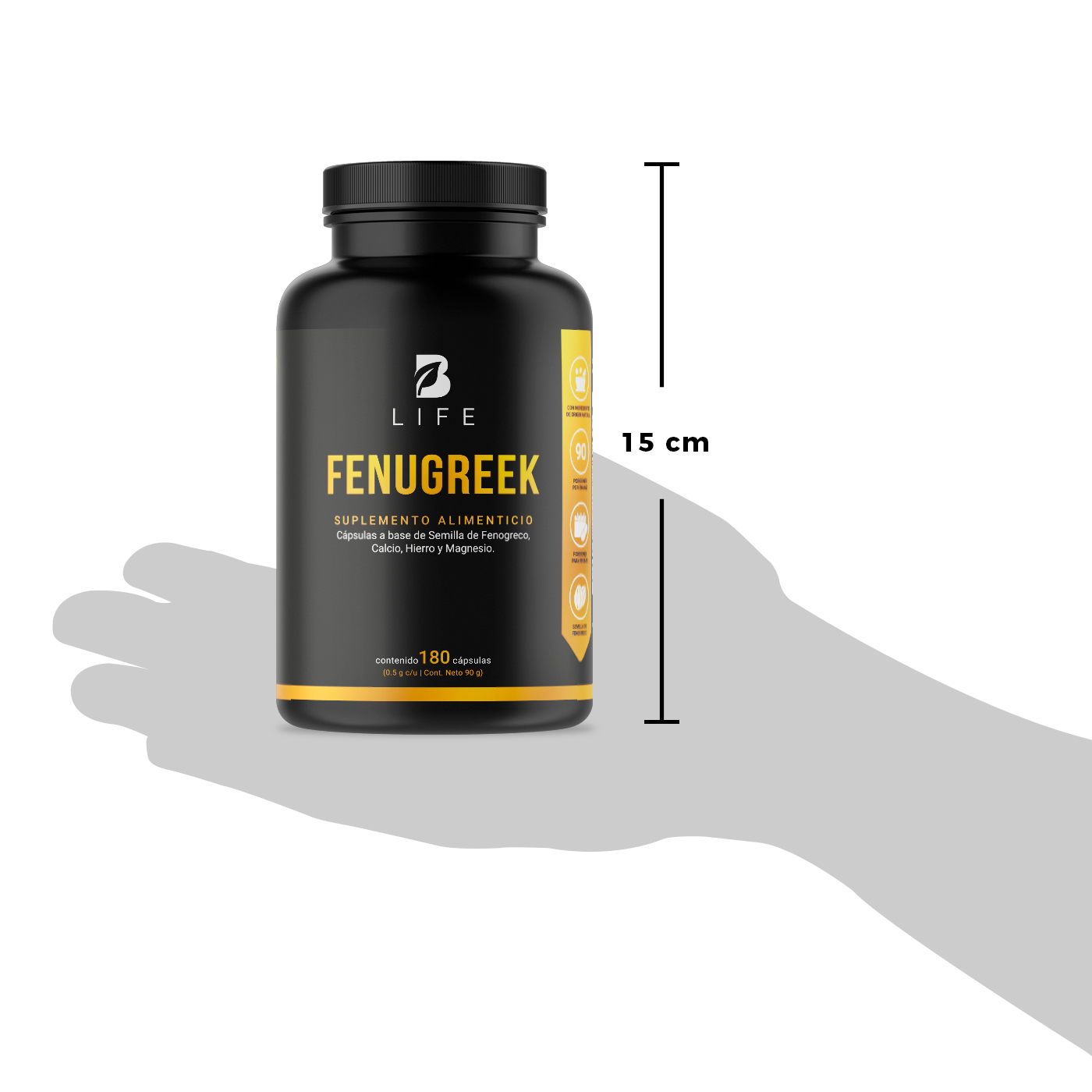 Foto 8 pulgar | Fenogreco de 180 Cápsulas de 500 mg Ingredientes Naturales Fenugreek Seed Powder B Life