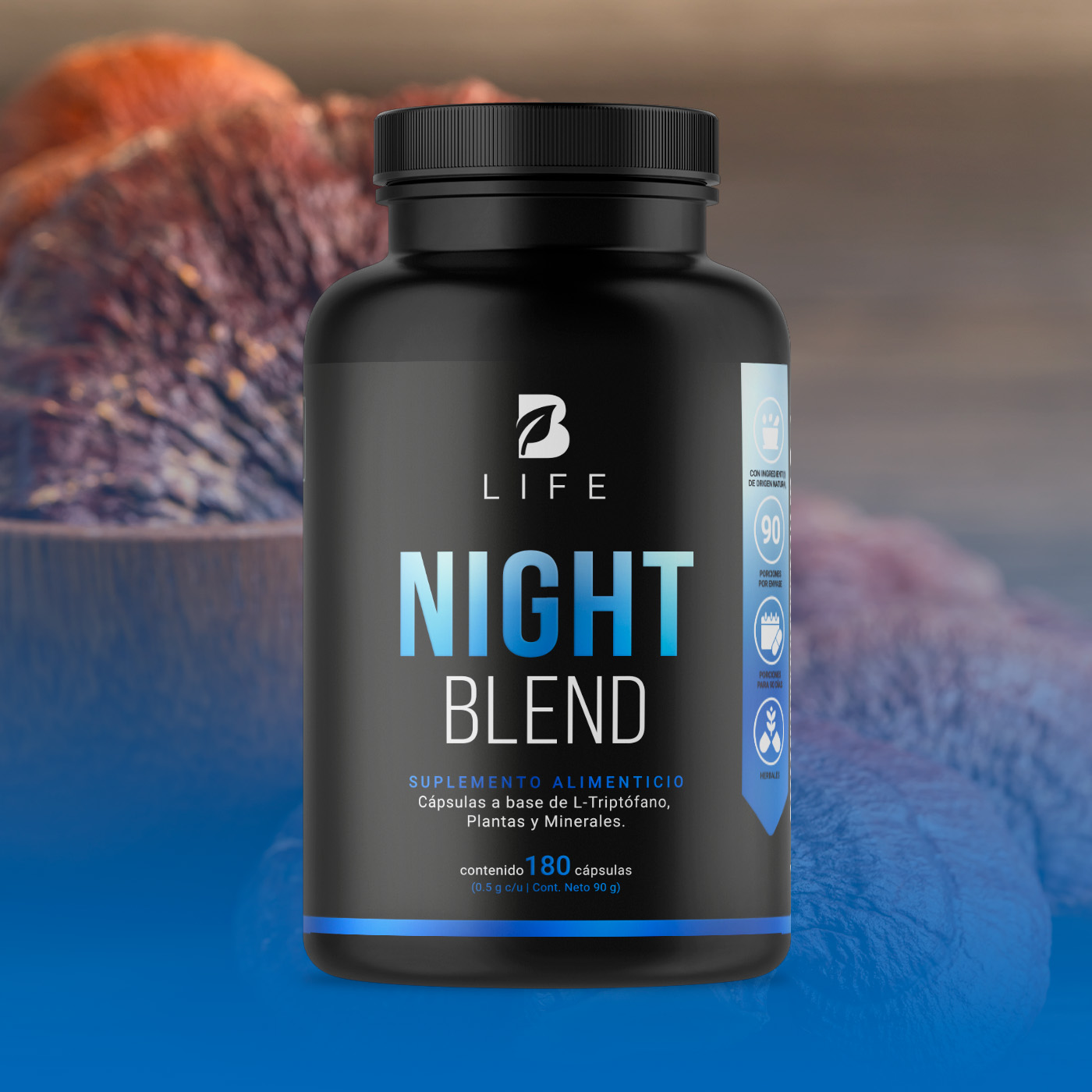 Foto 9 pulgar | Night Blend de 180 Cápsulas Ingredientes Naturales Night Blend B Life