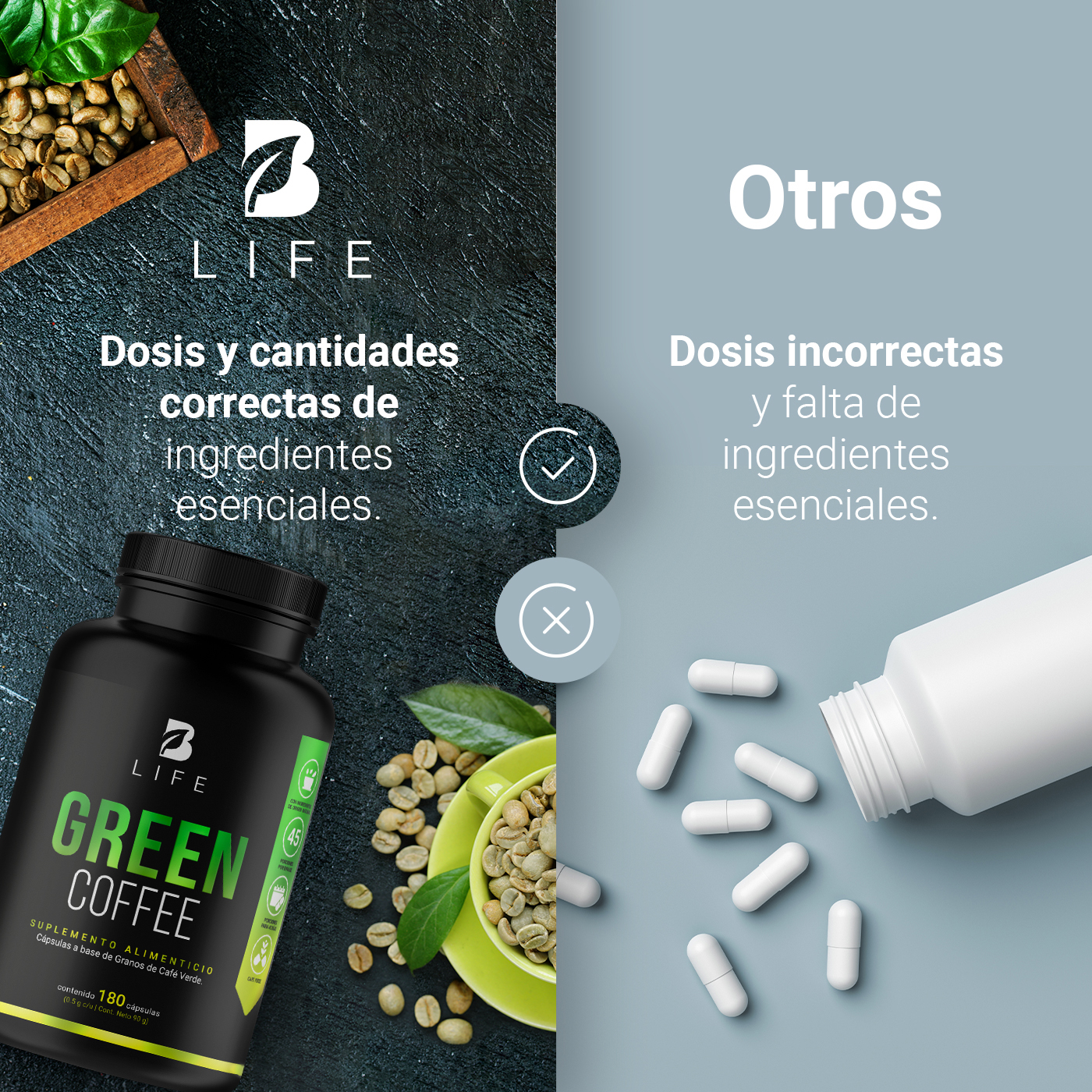 Foto 6 | Suplemento B Life Green Coffee 180 Cápsulas
