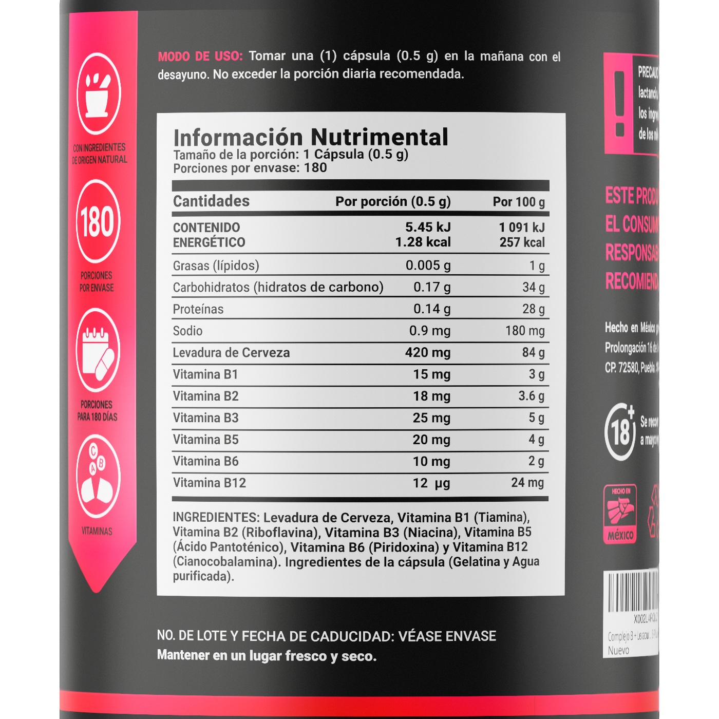 Foto 3 pulgar | Suplemento Alimenticio B Life B Yeas Blend 180 Cápsulas