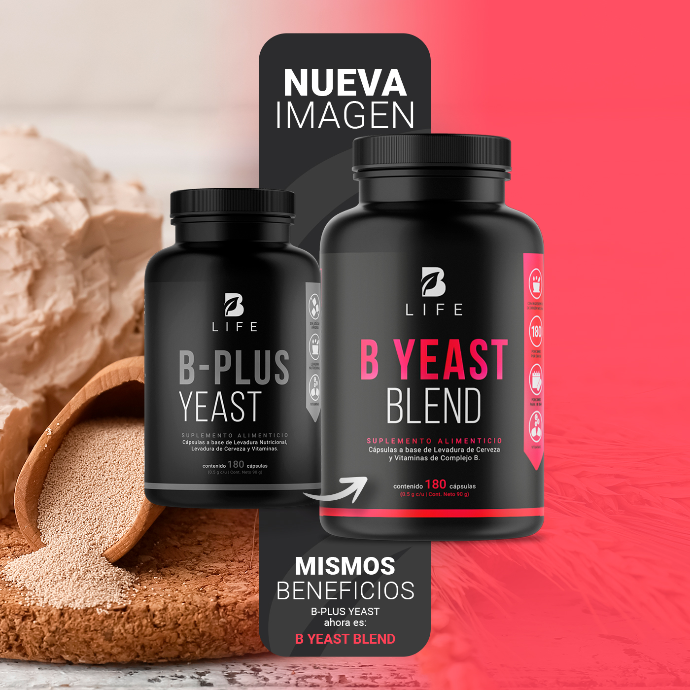Foto 4 pulgar | Suplemento Alimenticio B Life B Yeas Blend 180 Cápsulas