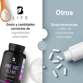 Foto 6 | Multivitamínico Prenatal 180 Cápsulas Ingredientes Naturales Pre Nat Blend B Life