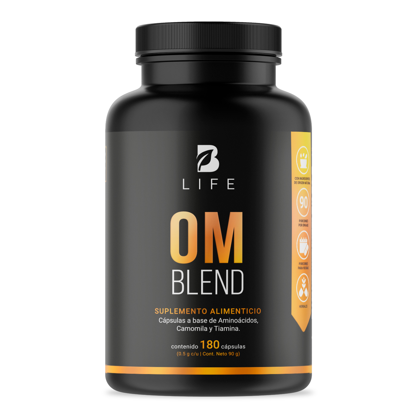 Foto 2 pulgar | Suplemento Alimenticio Om Blend 500 mg 180 Cápsulas Ingredientes Naturales Om Blend B Life
