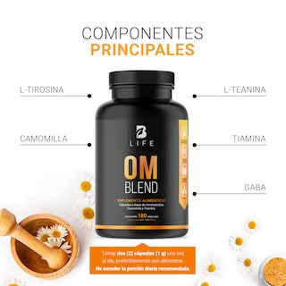 Foto 4 | Suplemento Alimenticio Om Blend 500 mg 180 Cápsulas Ingredientes Naturales Om Blend B Life