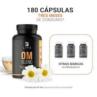 Foto 5 | Suplemento Alimenticio Om Blend 500 mg 180 Cápsulas Ingredientes Naturales Om Blend B Life