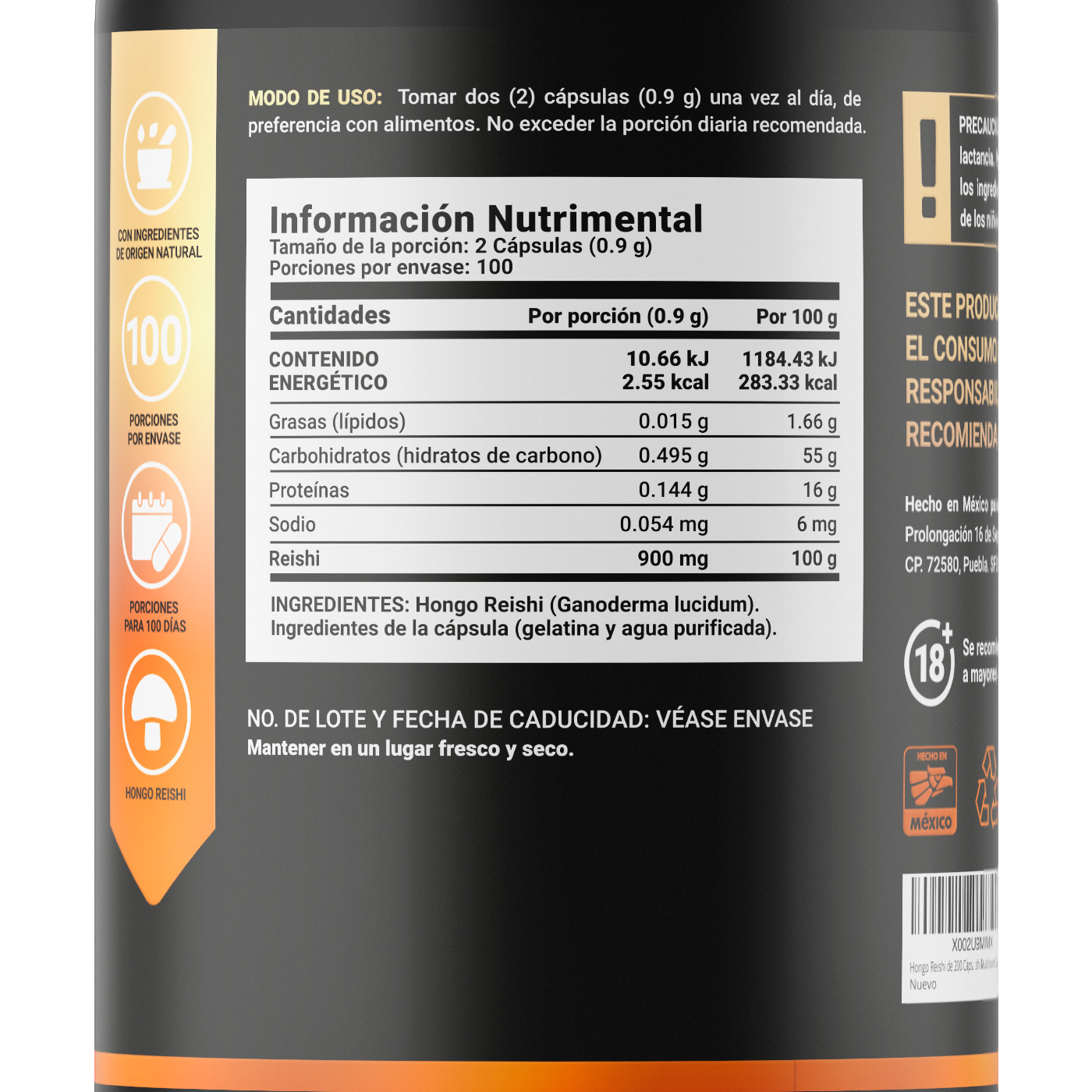 Foto 3 pulgar | Hongo Reishi  - Antioxidante Antiinflamatorio B Life