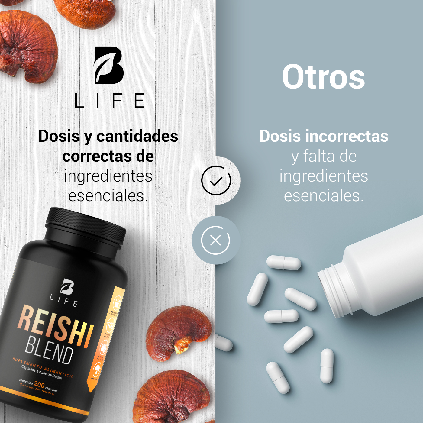 Foto 7 pulgar | Hongo Reishi  - Antioxidante Antiinflamatorio B Life