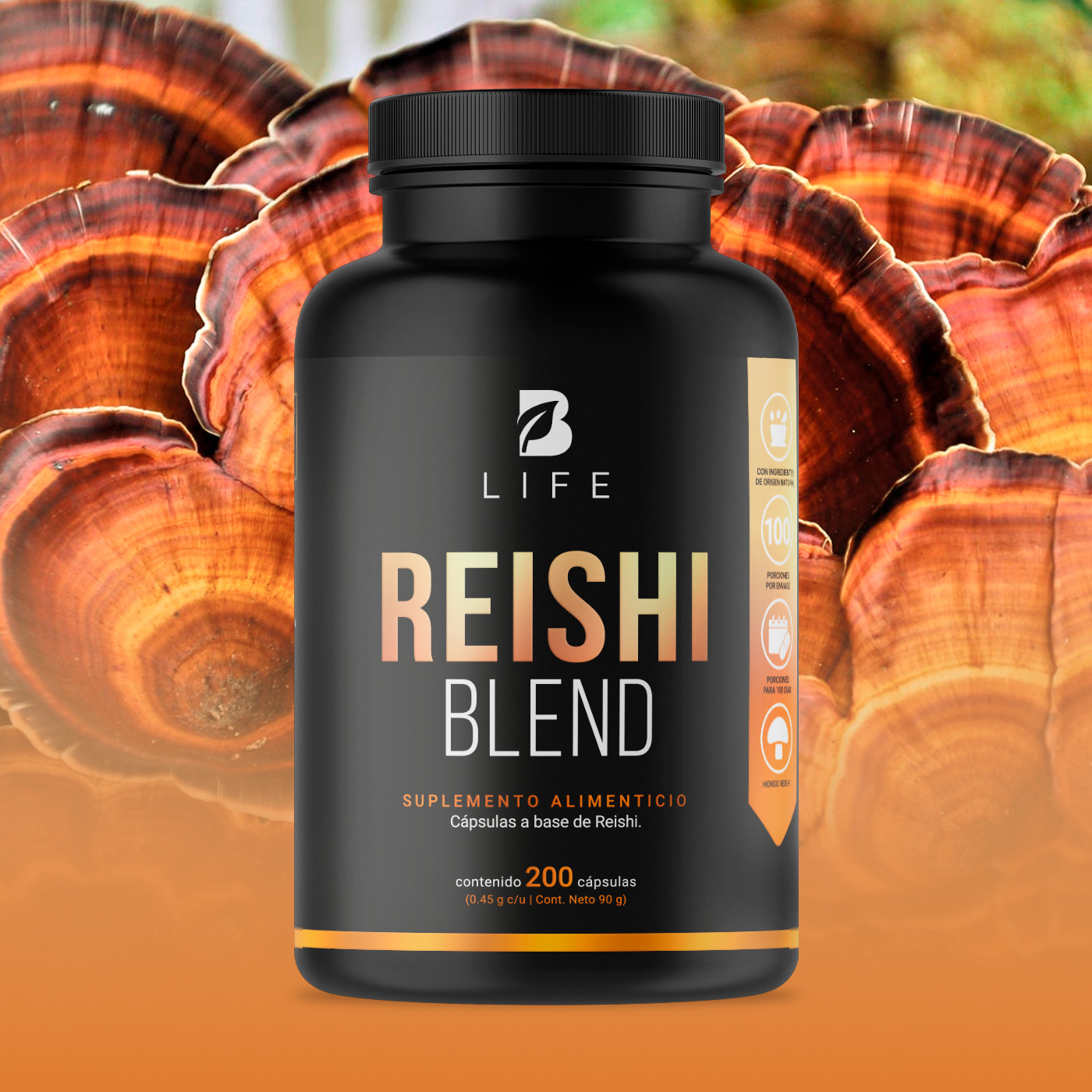 Foto 9 pulgar | Hongo Reishi  - Antioxidante Antiinflamatorio B Life