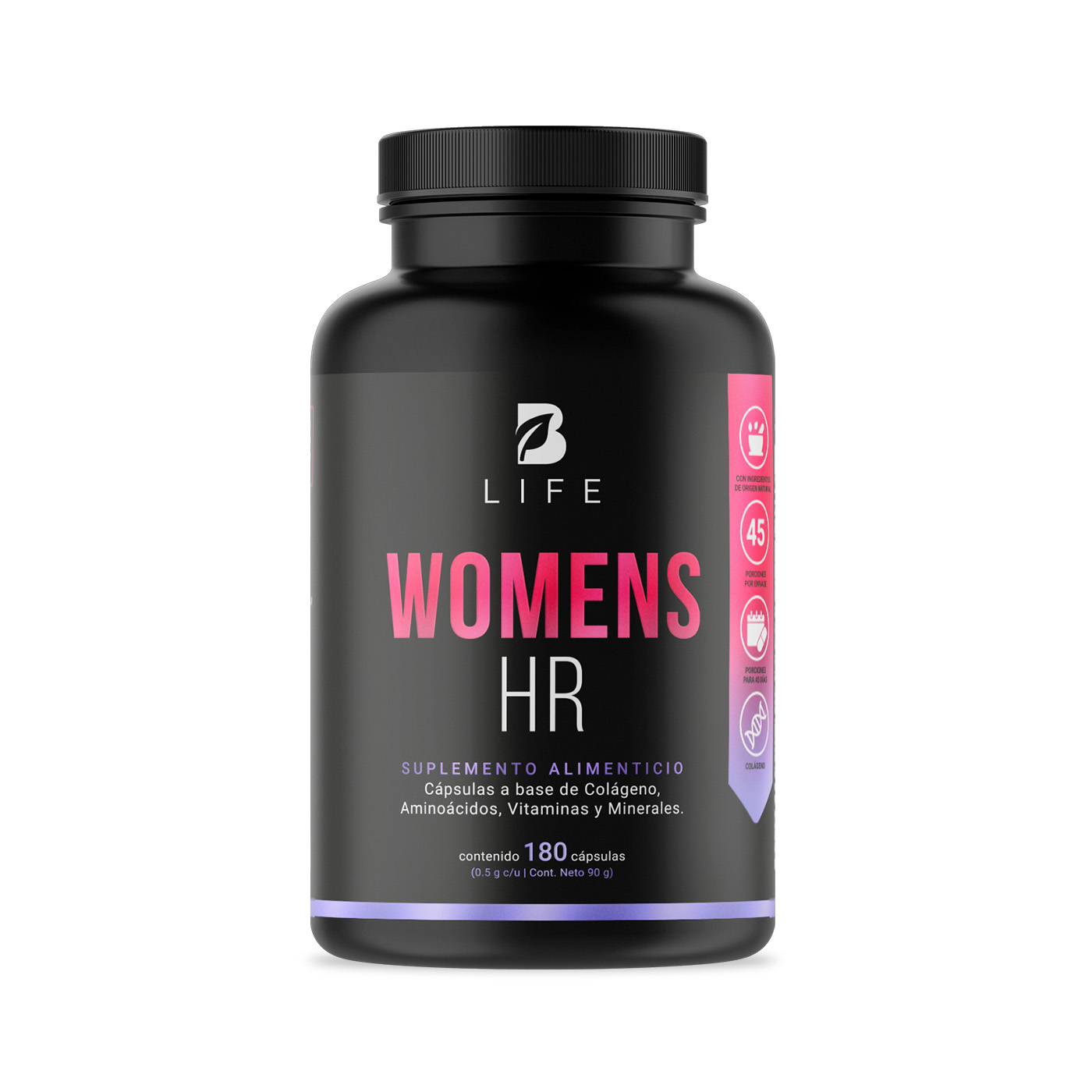 Vitaminas para el Cabello de la Mujer Ingredientes Naturales 180 Cápsulas Womens Hair B Life