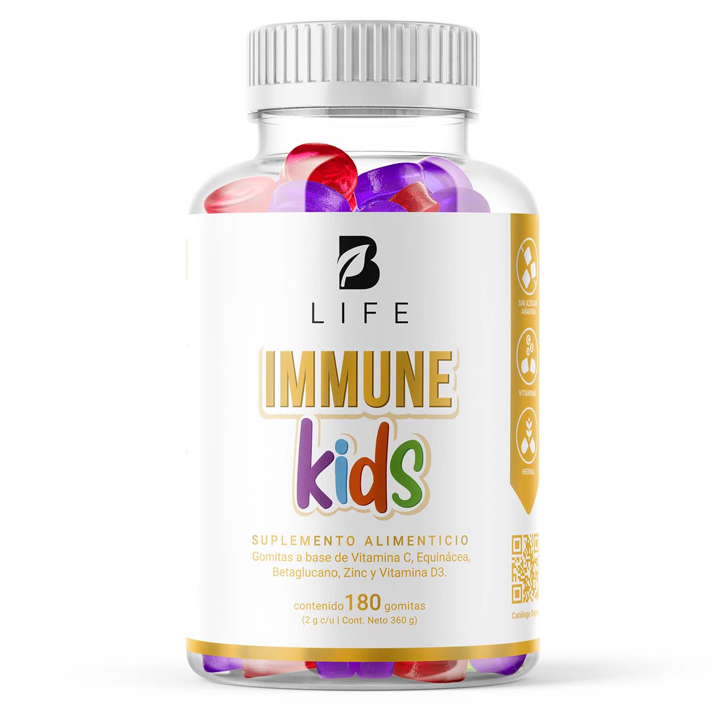 Foto 2 pulgar | Suplemento Alimenticio B Life Immune Kids 180 Gomitas