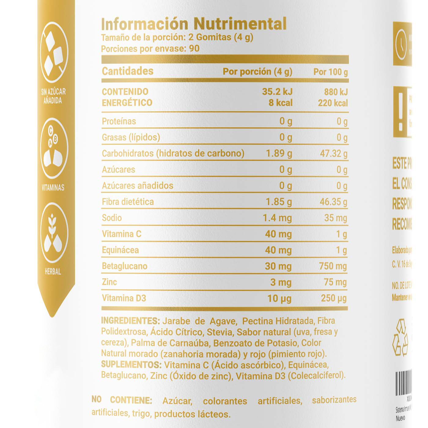 Foto 3 pulgar | Suplemento Alimenticio B Life Immune Kids 180 Gomitas