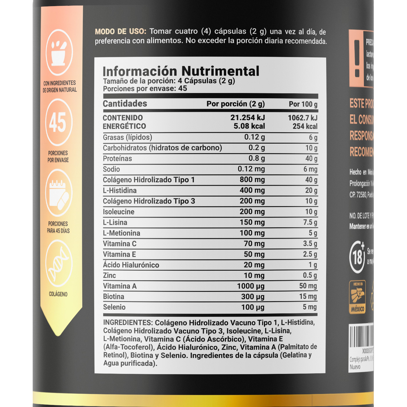 Foto 3 pulgar | SKN Blend de 180 Cápsulas Ingredientes Naturales SKN Blend Life