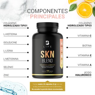 Foto 4 | SKN Blend de 180 Cápsulas Ingredientes Naturales SKN Blend Life