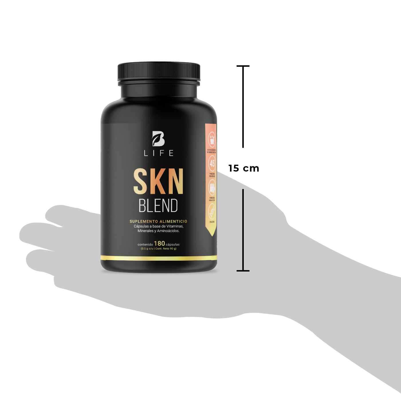 Foto 7 | SKN Blend de 180 Cápsulas Ingredientes Naturales SKN Blend Life