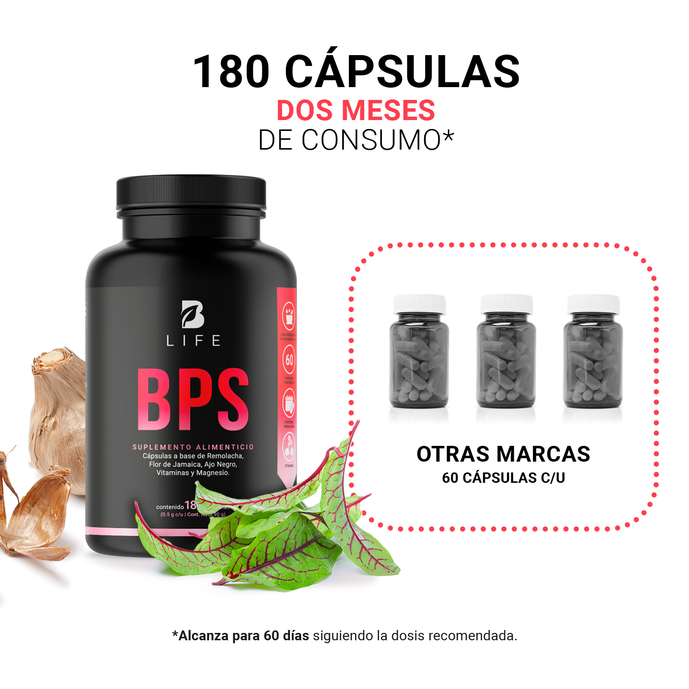 Foto 5 | Suplemento Alimenticio B Life Bps 180 Cápsulas