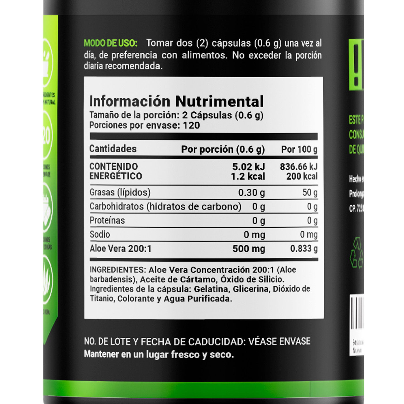 Foto 3 pulgar | Suplemento Alimenticio B Life Aloe Vera 240 Cápsulas
