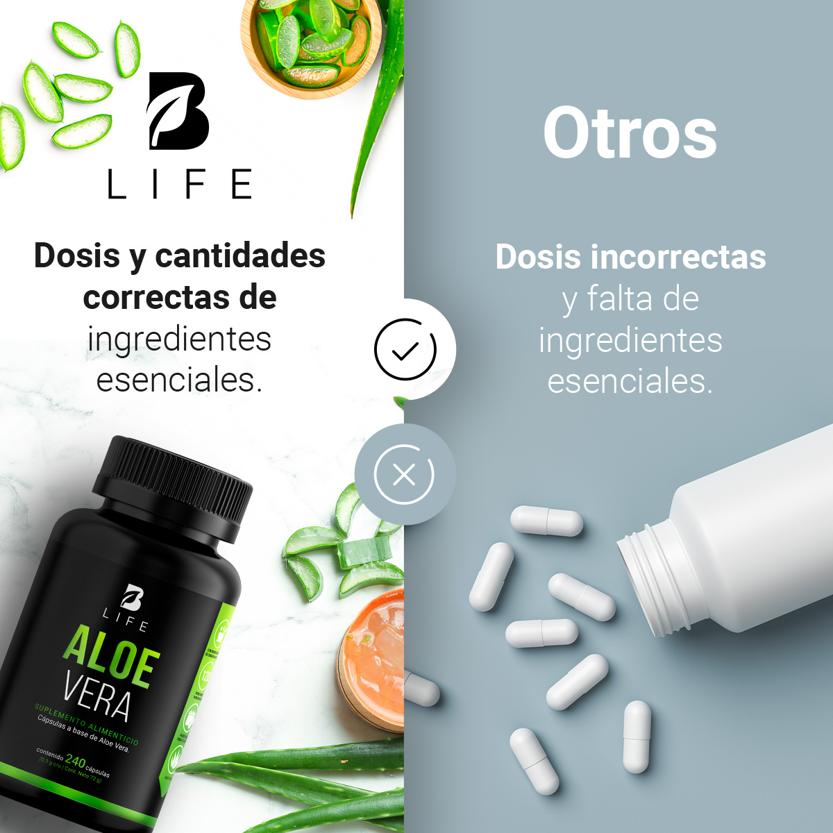 Foto 7 pulgar | Suplemento Alimenticio B Life Aloe Vera 240 Cápsulas
