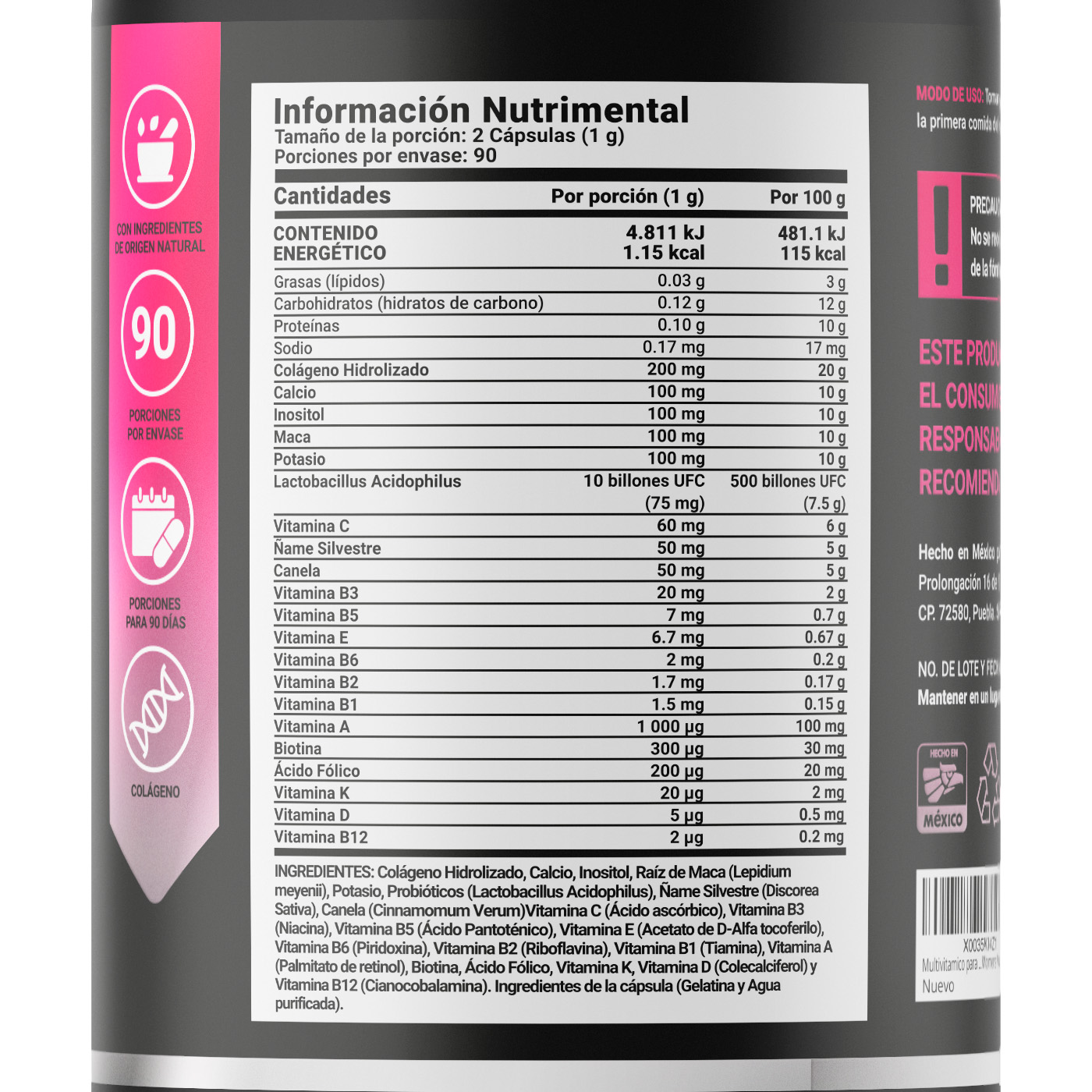 Foto 2 | Suplemento Alimenticio B Life Womens Mult Mature 180 Cápsulas