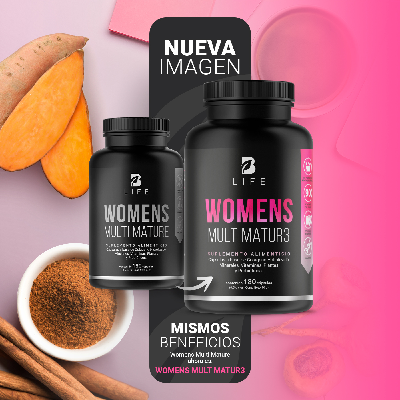 Foto 4 pulgar | Suplemento Alimenticio B Life Womens Mult Mature 180 Cápsulas