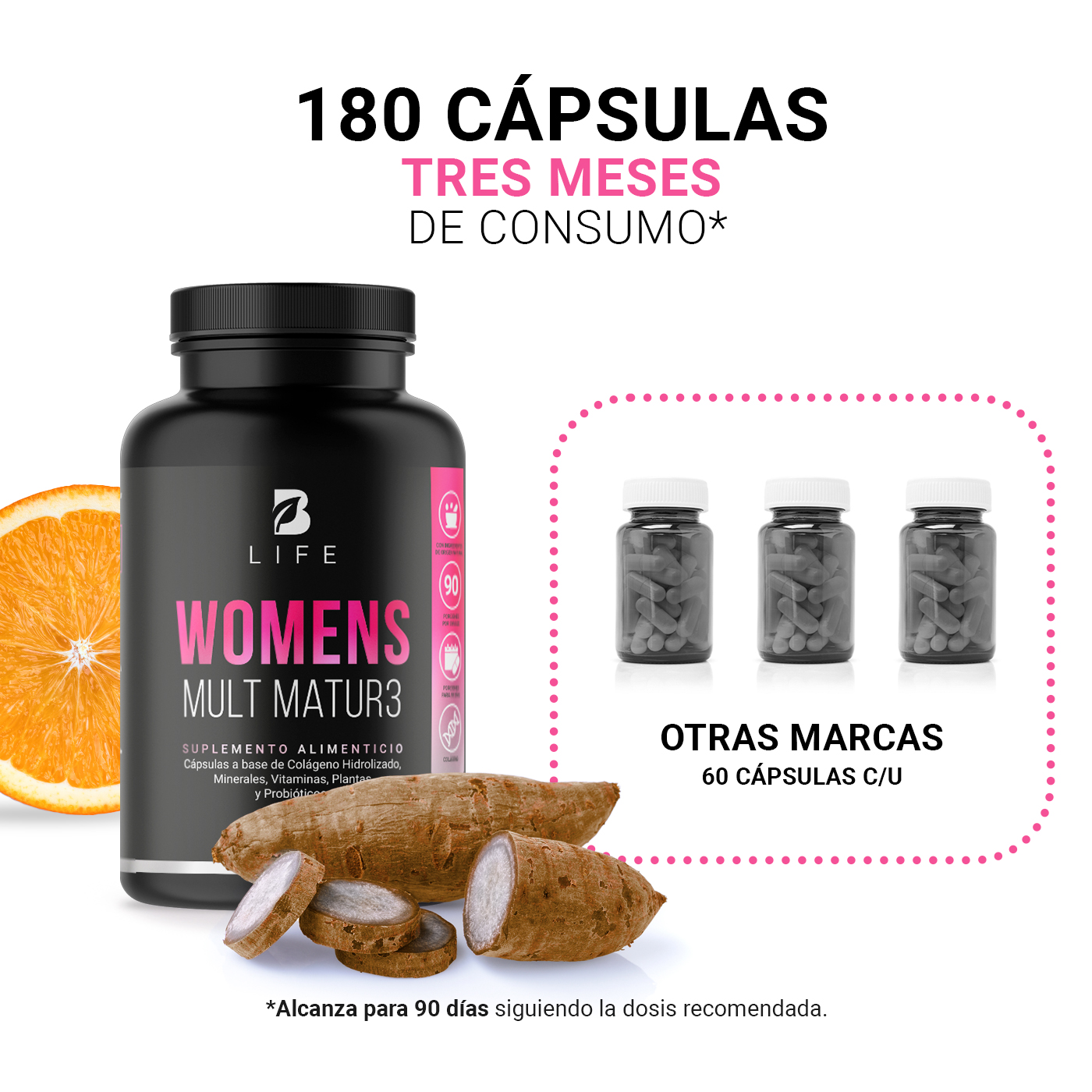Foto 6 pulgar | Suplemento Alimenticio B Life Womens Mult Mature 180 Cápsulas